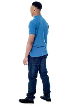 Back pose of young male Stock Photos