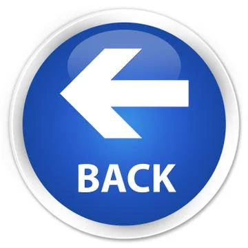 Back premium blue round button Stock Illustration