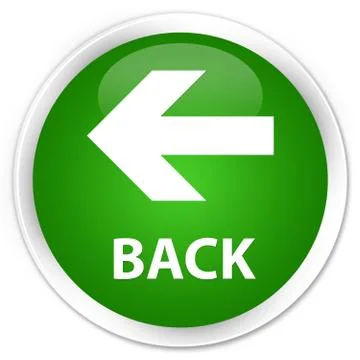 Back premium green round button Stock Illustration