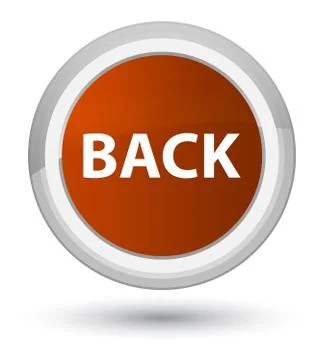 Back prime brown round button Stock Illustration