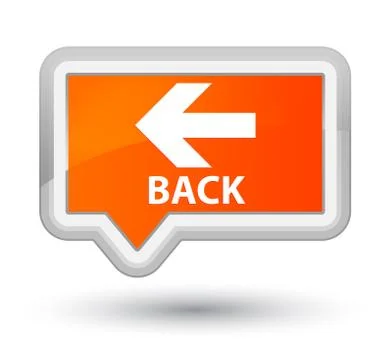 Back prime orange banner button Stock Illustration