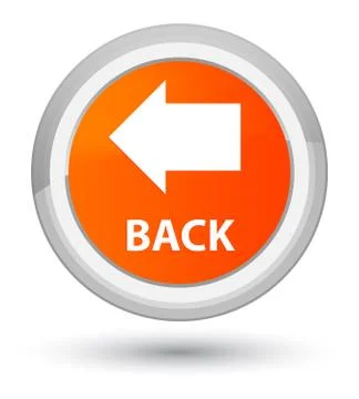 Back prime orange round button Stock Illustration