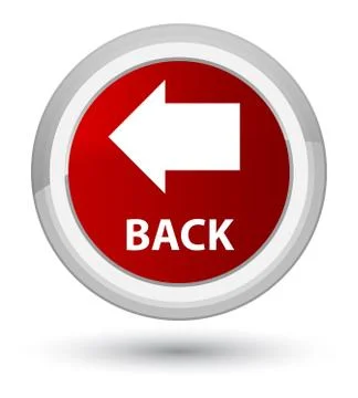 Back prime red round button Illustrazione stock