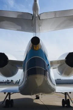 Back of a private jet Stock Photos