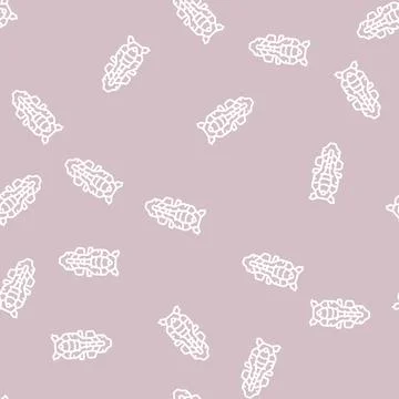 Back protection motorcycle accessory line seamless pattern Stock Illustration