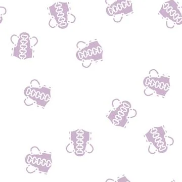 Back protection motorcycle glyph vector seamless pattern Stock Illustration