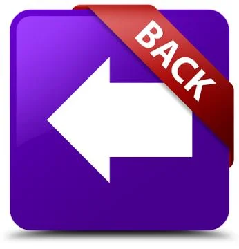 Back purple square button red ribbon in corner Stock Illustration