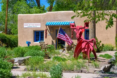 Back at the Ranch Cowboy Boot Store in Santa Fe Foto stock