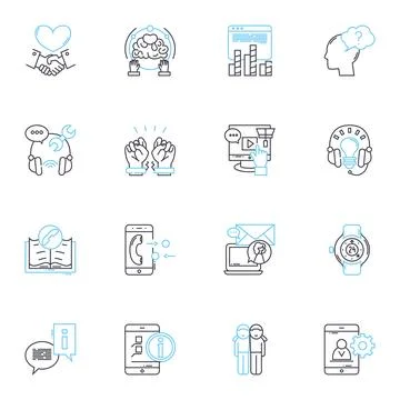 Back up reinforce linear icons set. Protection, Security, Backup, Reinforcement Stock Illustration