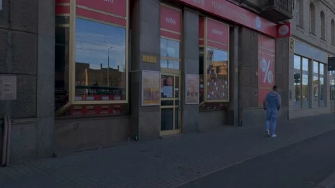 BACK RIGHT - Passenger side driving plate - Wroclaw, Poland. polandwroclaw0001 Stock Footage 163711854