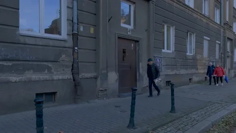 BACK RIGHT - Passenger side driving plate - Wroclaw, Poland. polandwroclaw0002 Stock Footage 163800469