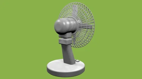 BACK RIGHT VIEW OF DESKTOP FAN ANIMATION Vídeos de archivo 98612838