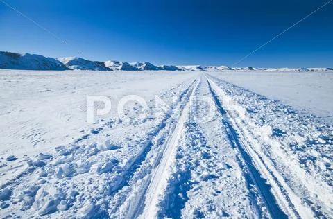 Back Road In Winter, Big Muddy Valley, Saskatchewan, Canada
