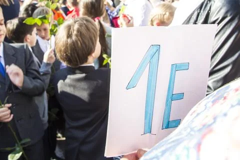 Back to school 1 September objects and elements for school Stock Photos