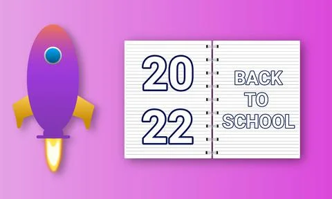 Back to school in 2022 background Stock Illustration