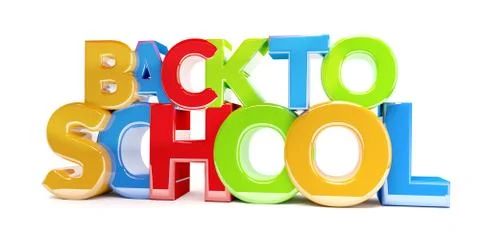Back to school 3d-illustration Stock Illustration