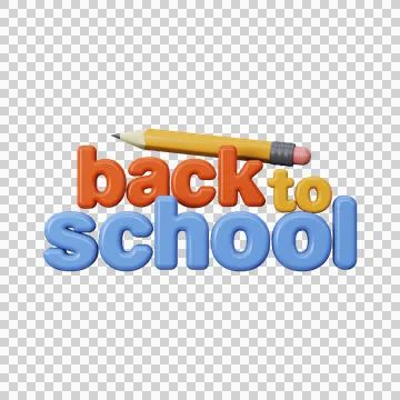Back To School 3d Illustration Stock Illustration