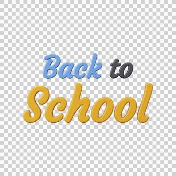 Back To School 3d Text. Stock Illustration
