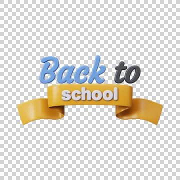 Back To School 3d text Stock Illustration