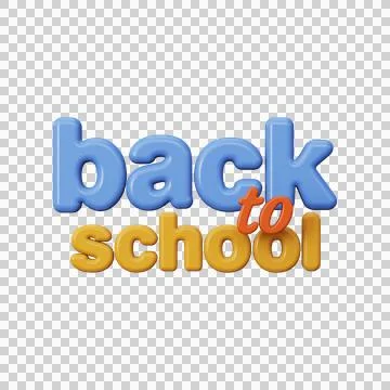 Back To School 3d Text. Stock Illustration
