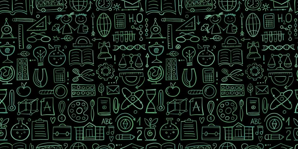 Back to School. Abstract Background. Seamless Pattern for your design Stock Illustration