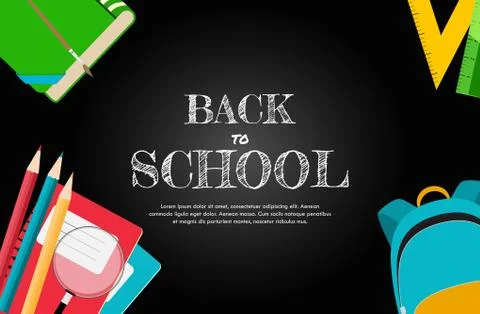 Back to School Abstract Background. Vector Illustratio Stock Illustration