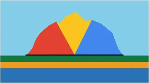Back to School Abstract geometric mountain landscape graphic with mountain .. Stock Illustration