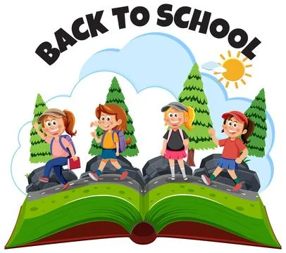 Back to School Adventure Stock Illustration