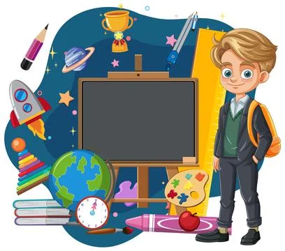 Back to School Adventures Stock Illustration