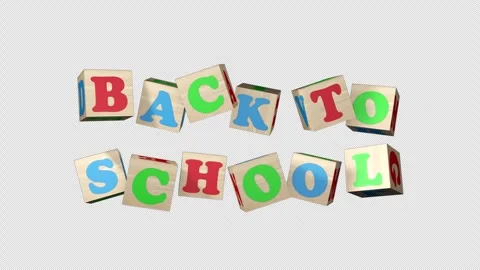 Back to school with alphabet blocks on alpha Stock Footage 311723530