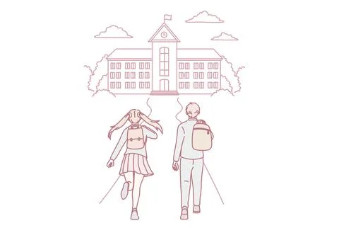 Back to school and education concept Stock Illustration