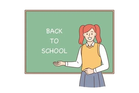 Back to school and learning concept. Illustrazione stock