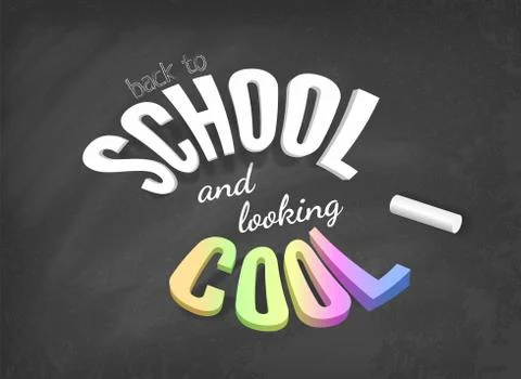 Back to school and looking cool concept Stock Illustration