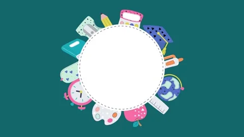 Back To School Animated Horizontal Background Stock Footage 307059896