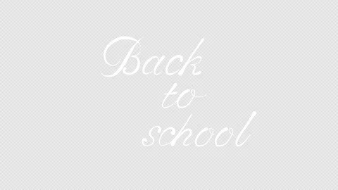 Back to school animated lettering. Video clip with alpha channel. Stock-Footage 313901190