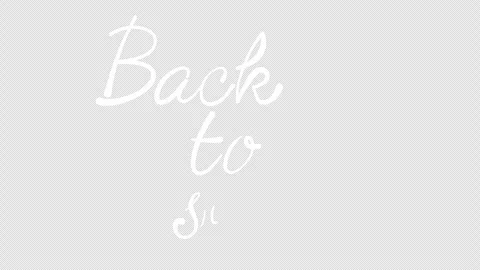 Back to school animated lettering. Video clip with alpha channel. Stock Footage 314301086