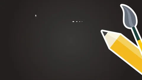 Back to school animation on black background Stock Footage 92110792