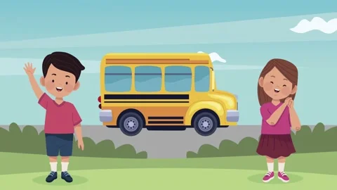 Kids School Bus Stock Footage ~ Royalty Free Stock Videos | Page 4