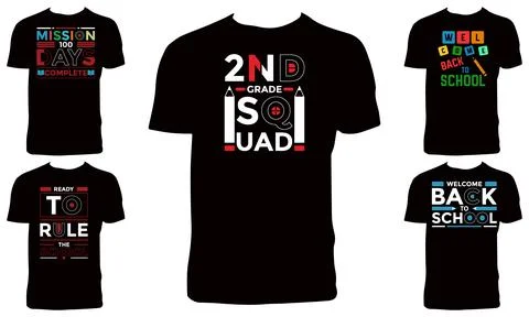 Back To School Apparel Design Bundle Illustrazione stock