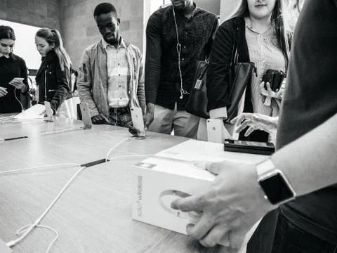 Back to school apple with beats audio Stock Photos