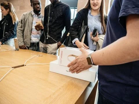 Back to school apple with beats by dr dre audio Stock Photos