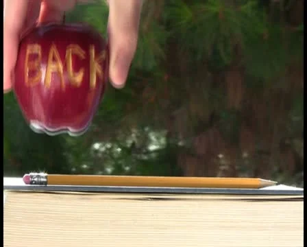 Back to school apples V1 - PAL Stock Footage 12061397