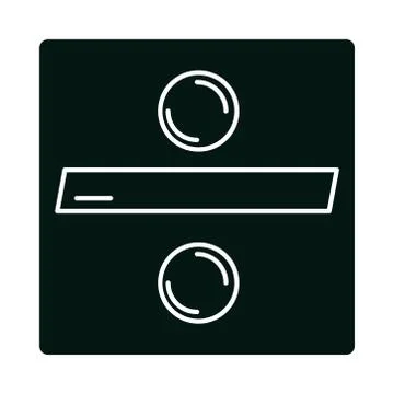 Back to school, arithmetic division sign elementary education block and line Stock Illustration