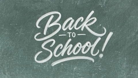 Back To School: Back to School Chalkboard Lettering Animation Stock-Footage 347529399