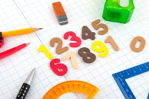 Back to school Back to school with exercisebook pencils and text Copyright... Stock Photos