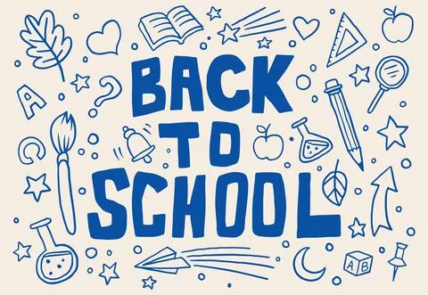 Back To School Background and Doodle Design Stock Illustration