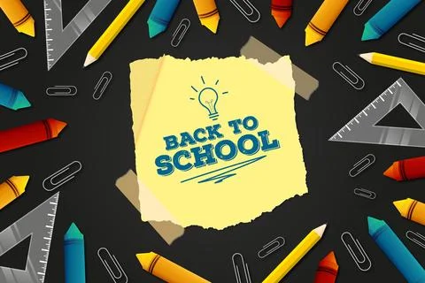 Back to school background concept Stock Illustration
