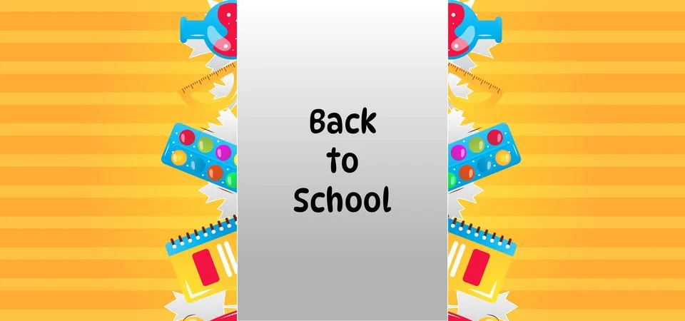 Back to School Background with Copy Space Stock Illustration