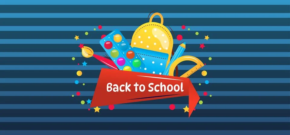 Back to School Background with Copy Space Stock Illustration