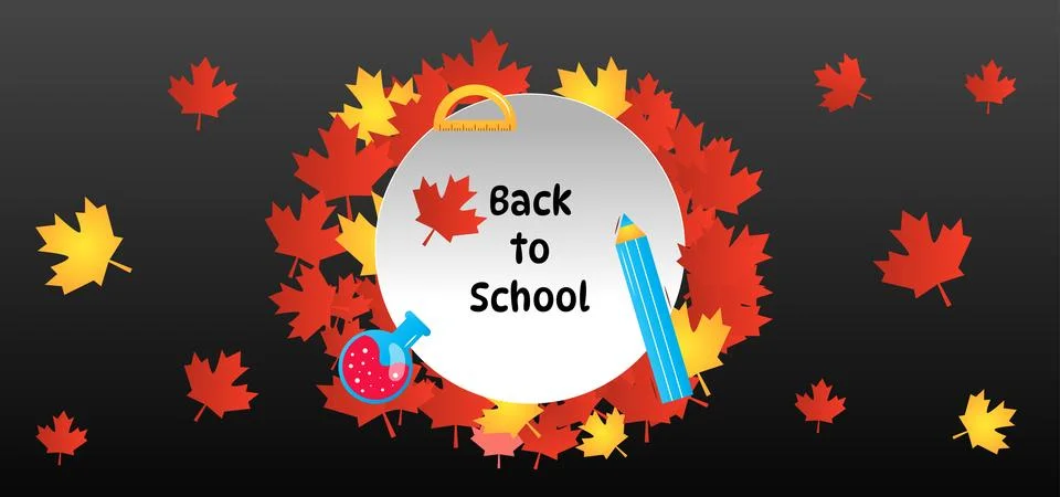 Back to School Background with Copy Space Stock Illustration